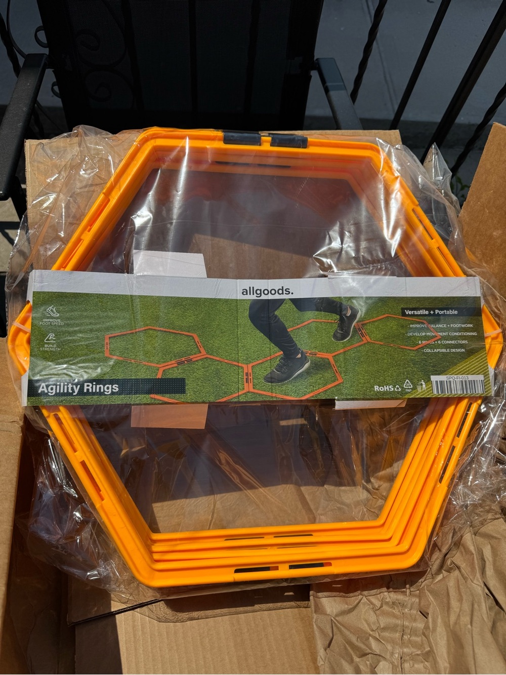 Allgoods Orange Agility Rings Hex Set